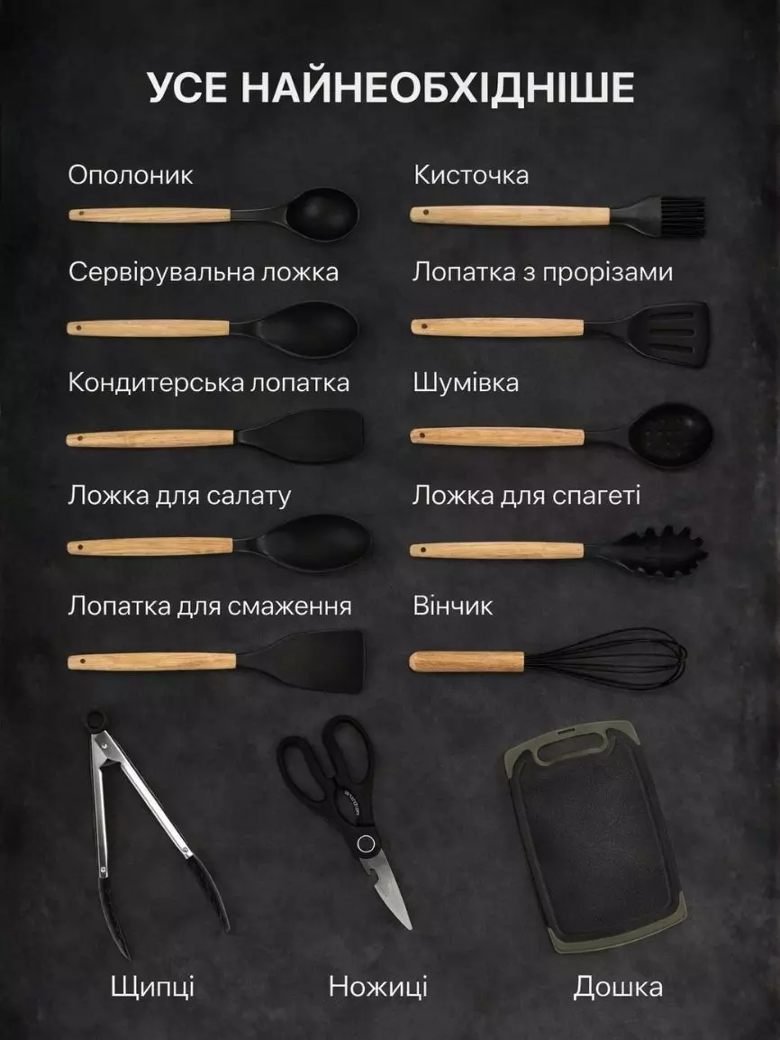 Кухонний набір 19 в 1 - Зображення 2