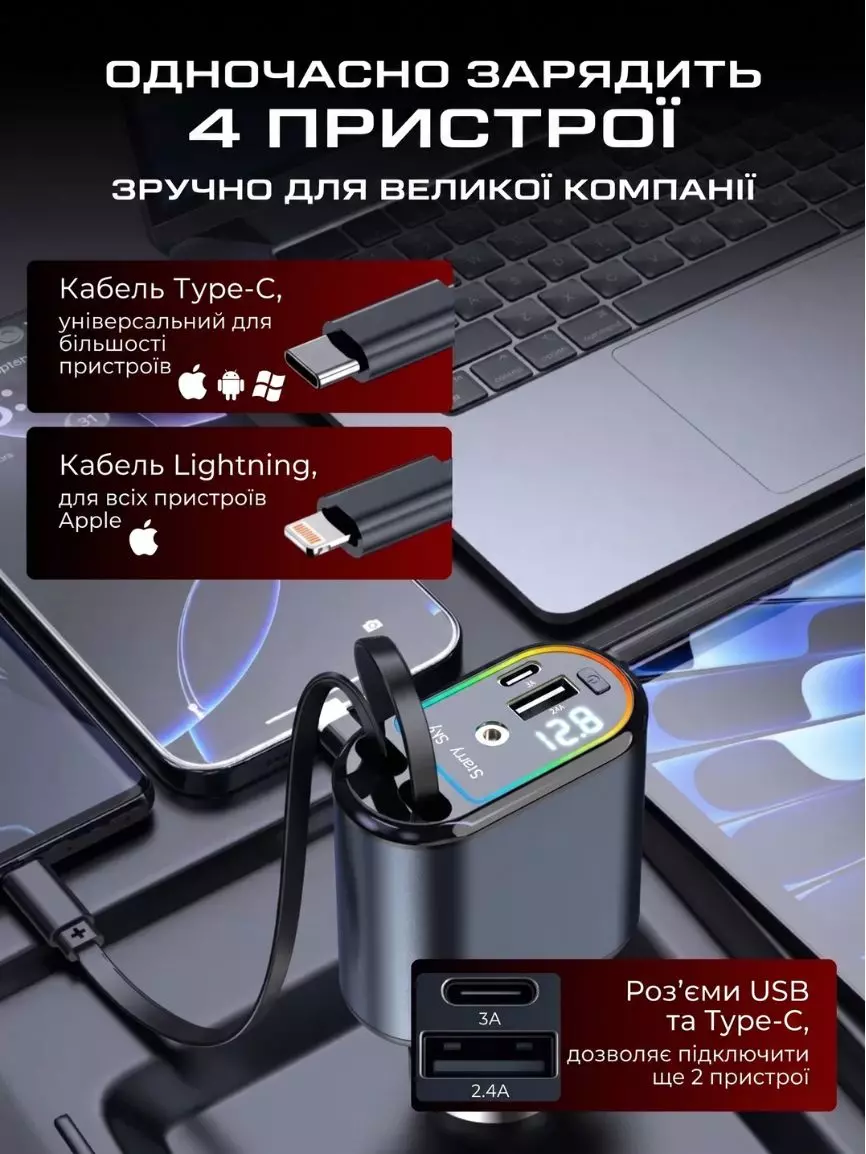 Автомобільна зарядка - Зображення 5