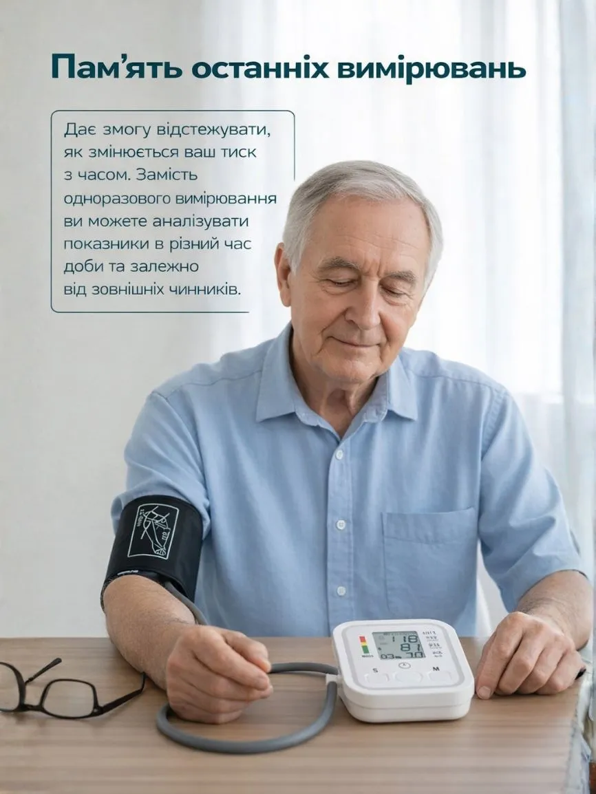 Електронний автоматичний тонометр - Зображення 3