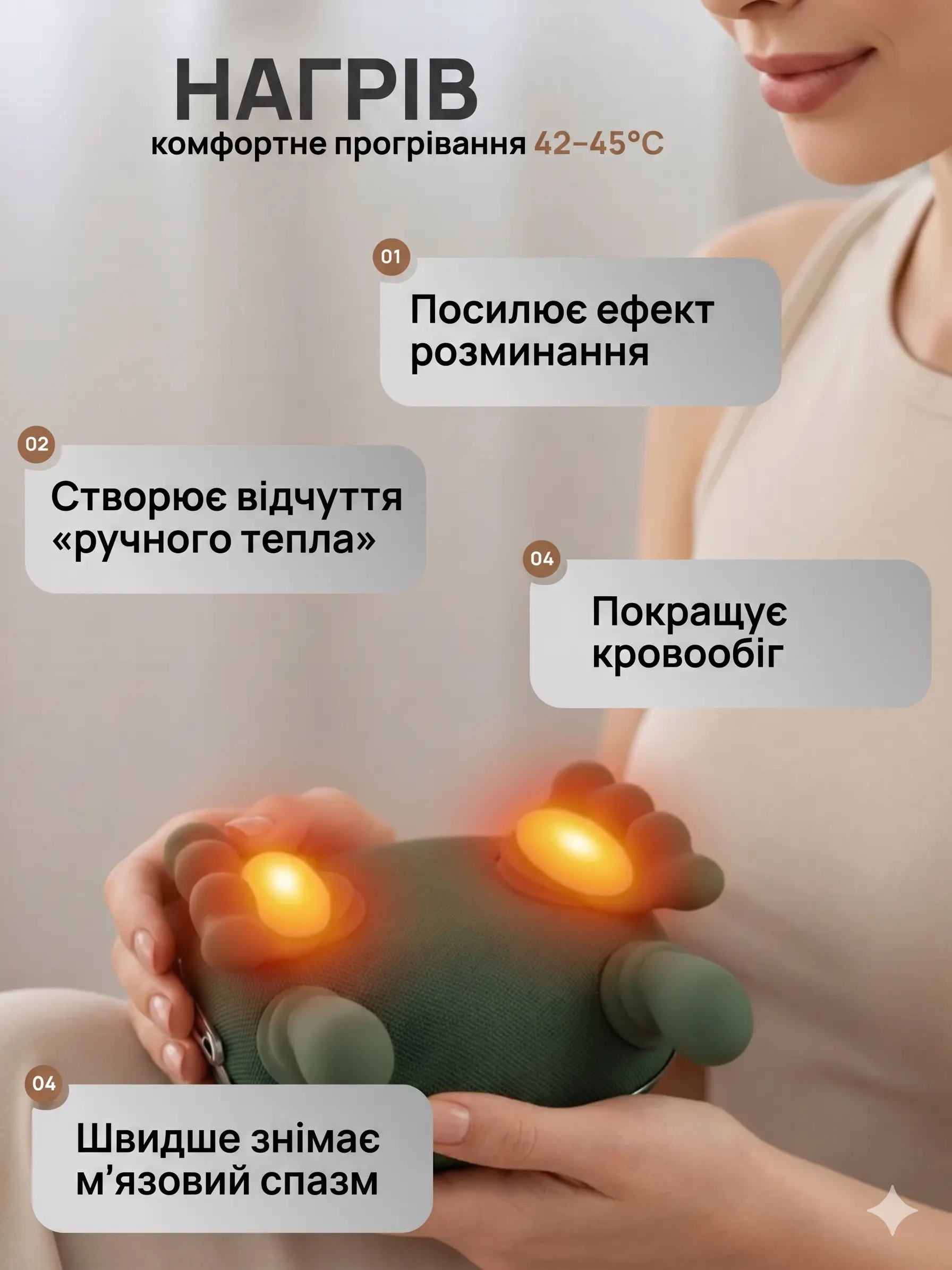 Масажер для шиї та плечей - Зображення 3