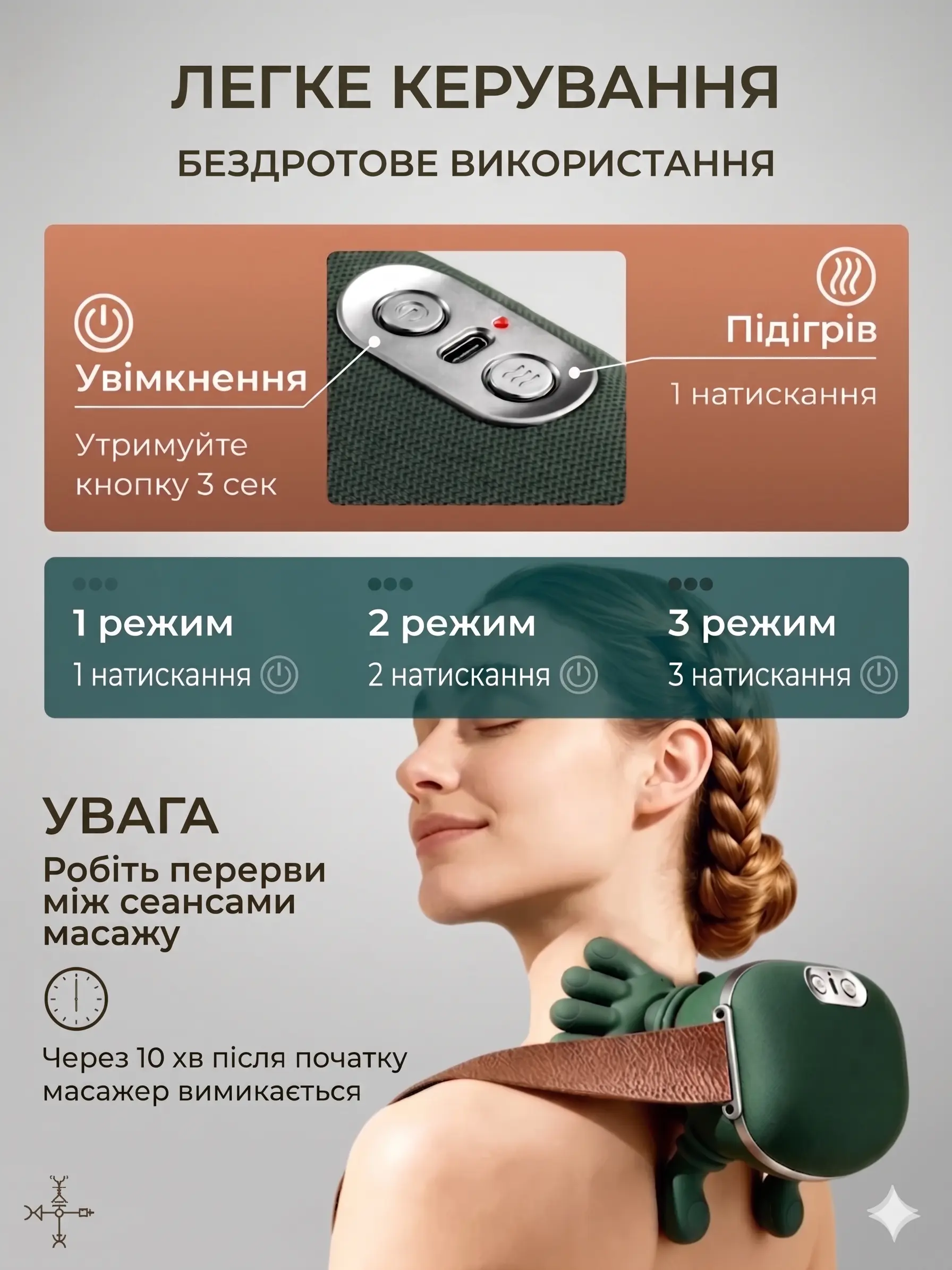 Масажер для шиї та плечей - Зображення 7