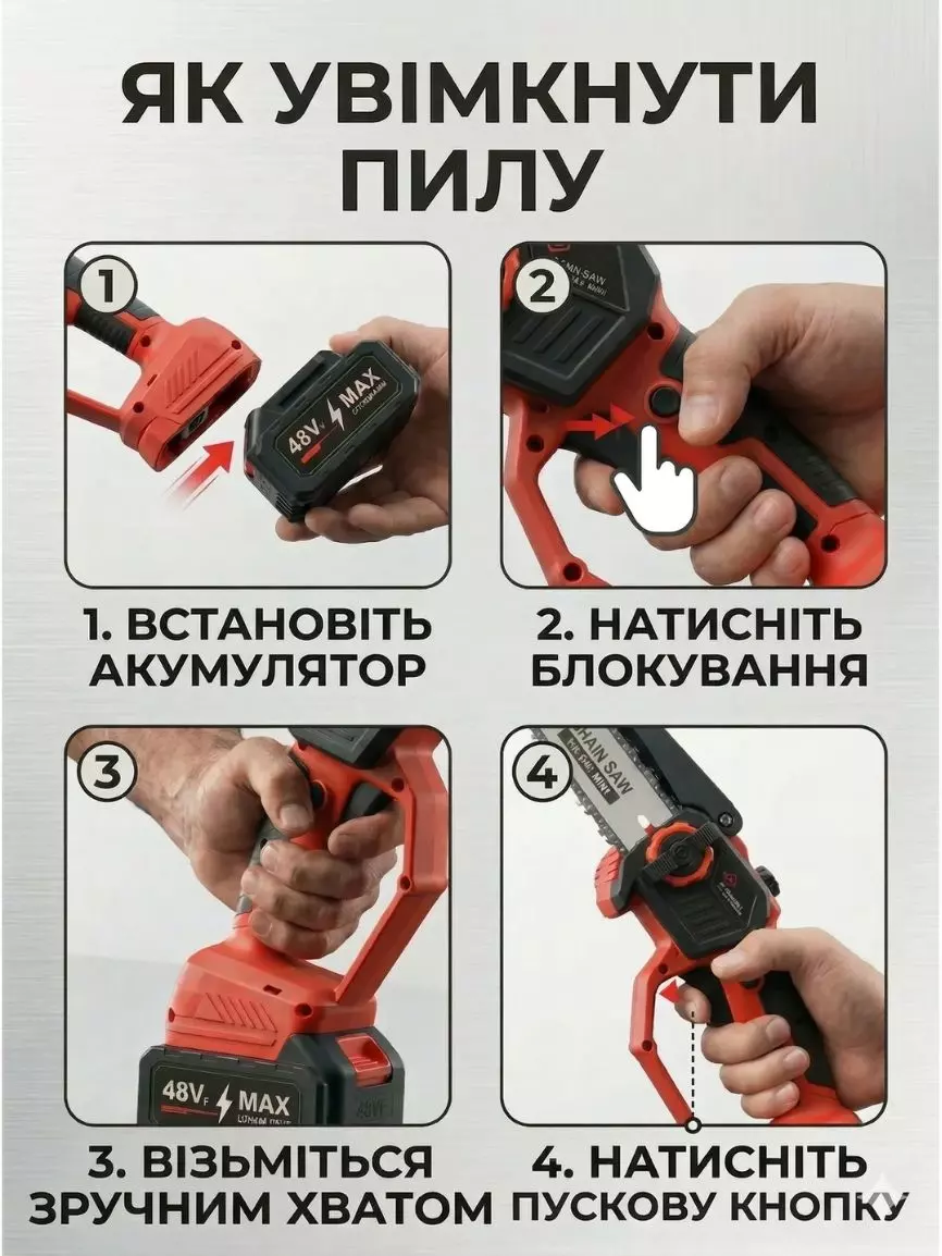 Акумуляторна міні-пила - Зображення 3