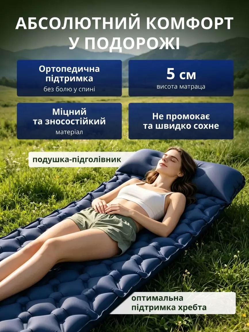 Надувний каремат - Зображення 6