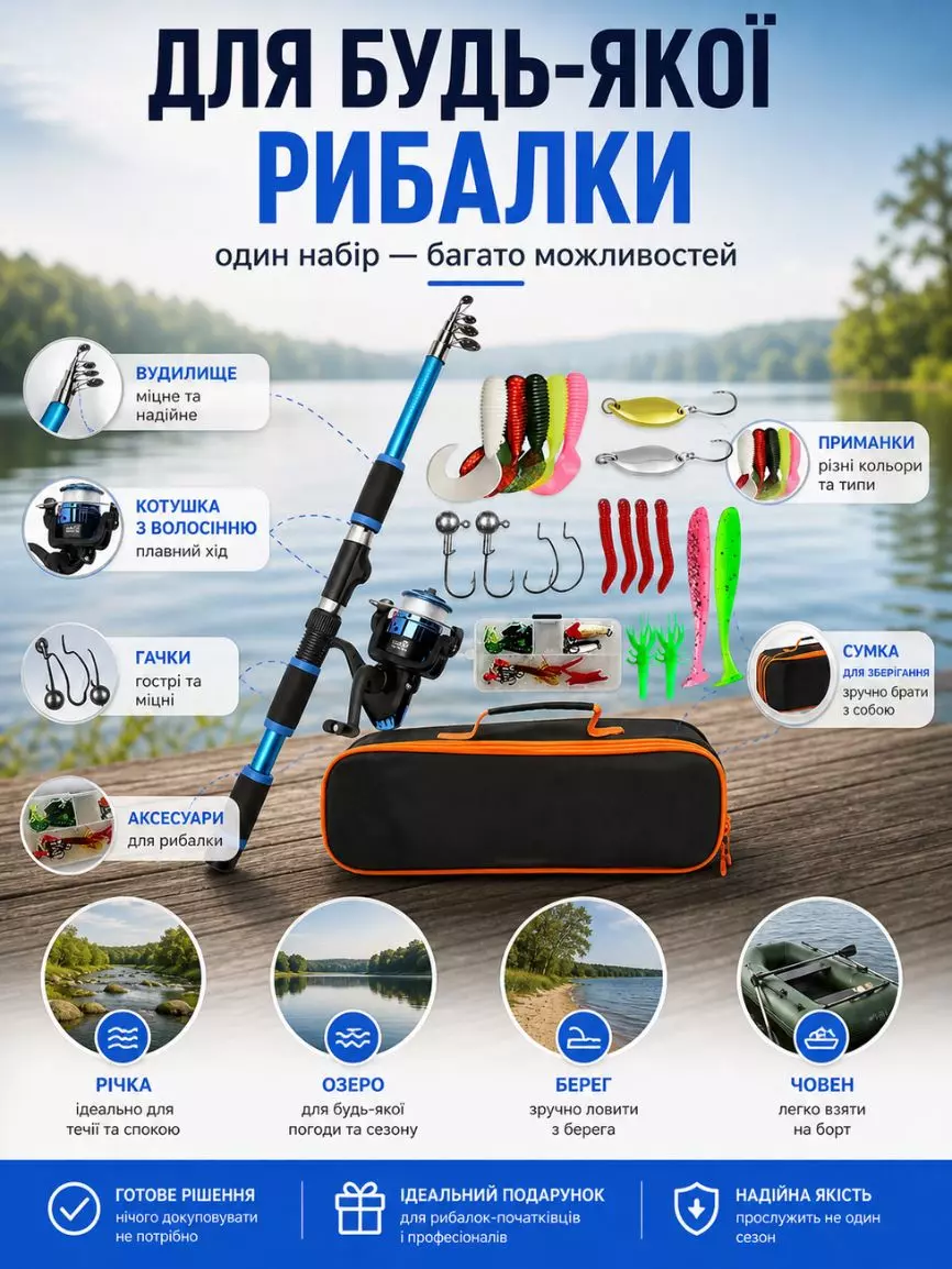 Набір для риболовлі 30 в 1 - Зображення 3