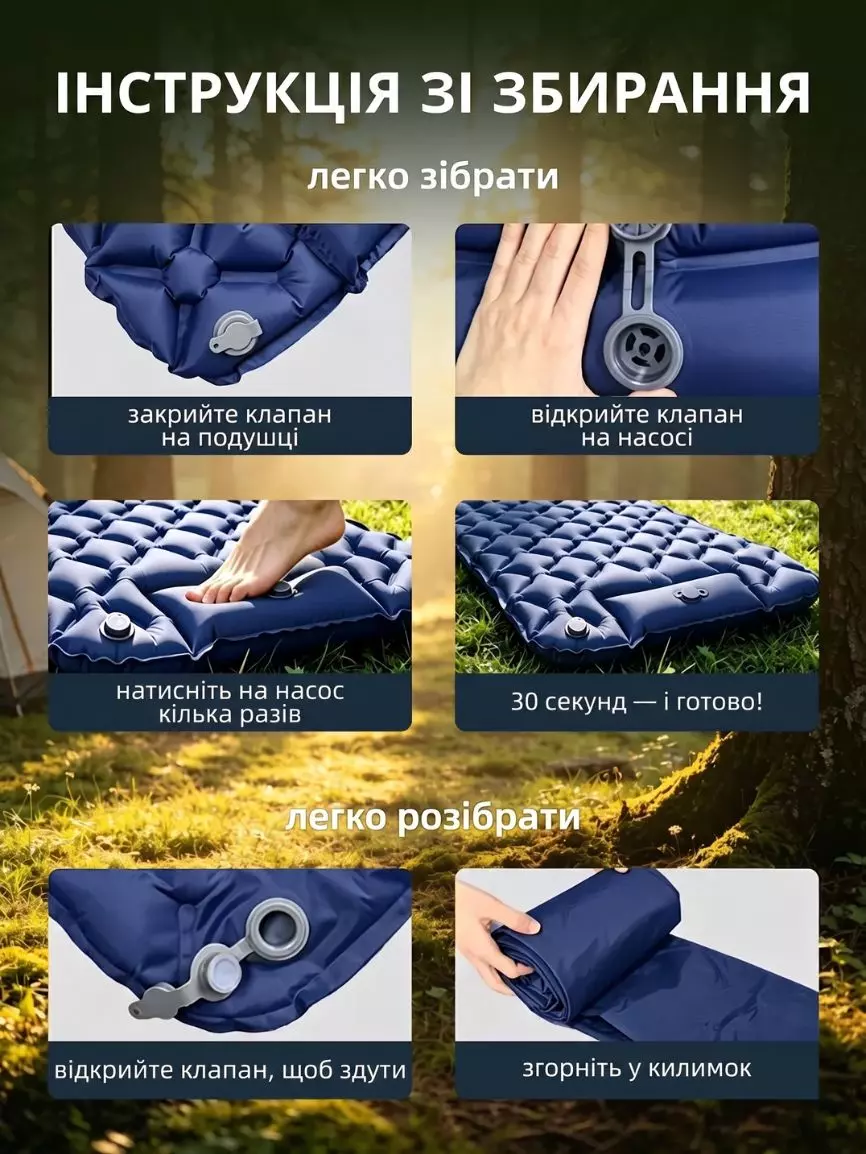 Надувний каремат - Зображення 4