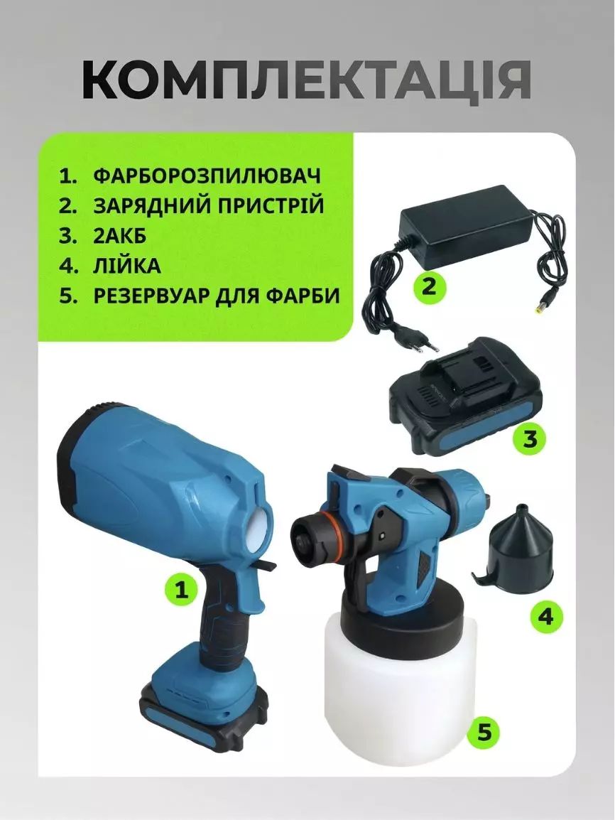Акумуляторний фарбопульт - Зображення 8