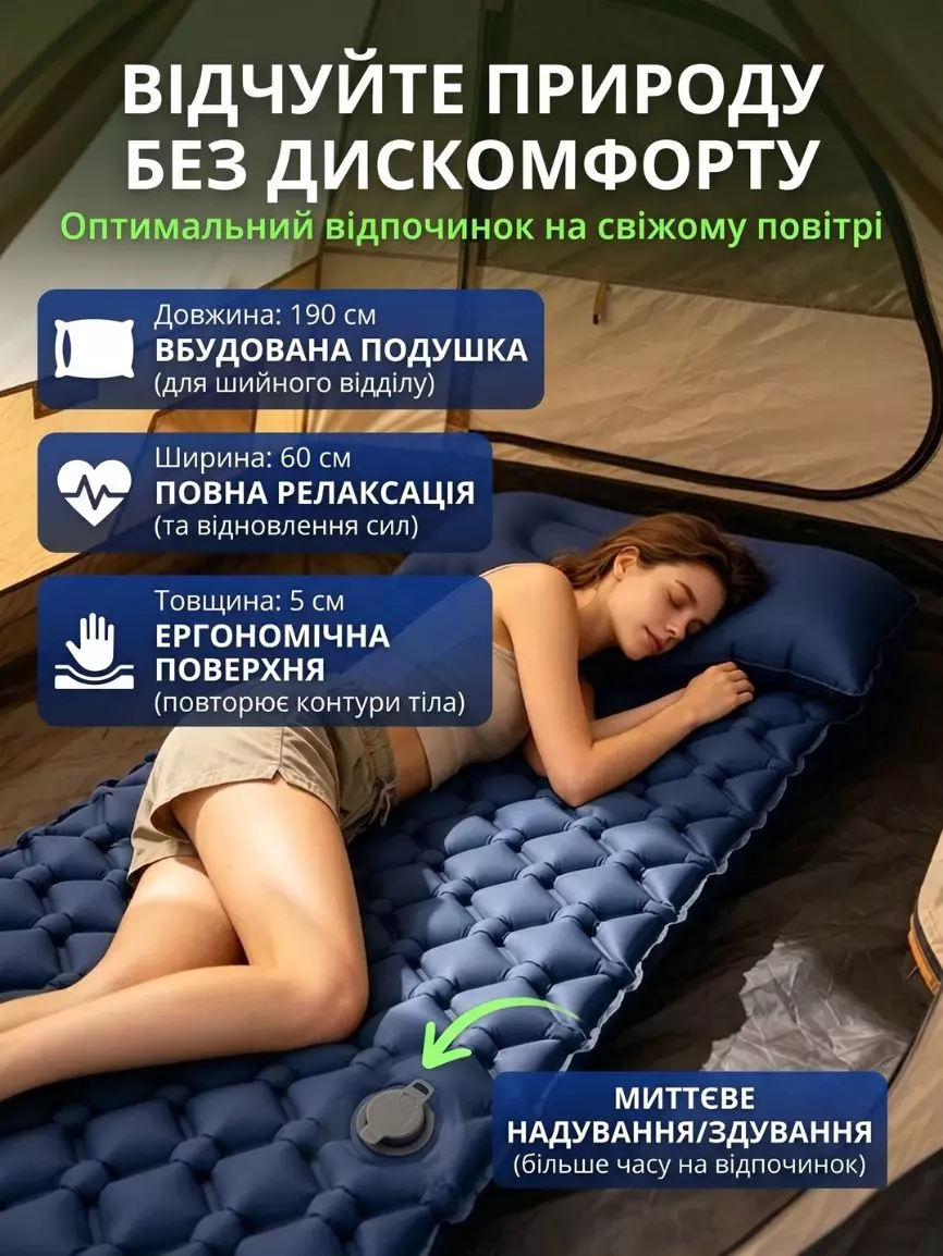 Надувний каремат - Зображення 7