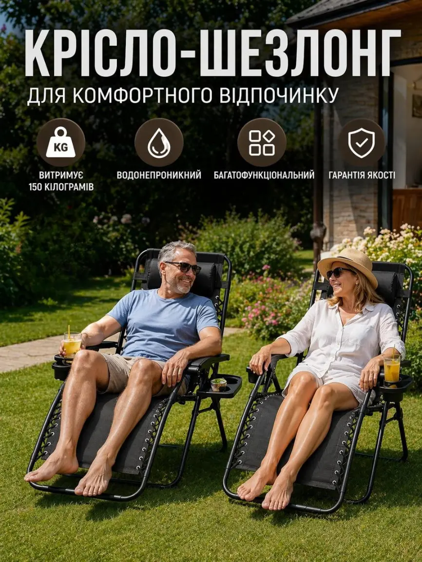 Складне крісло-шезлонг - Зображення 2